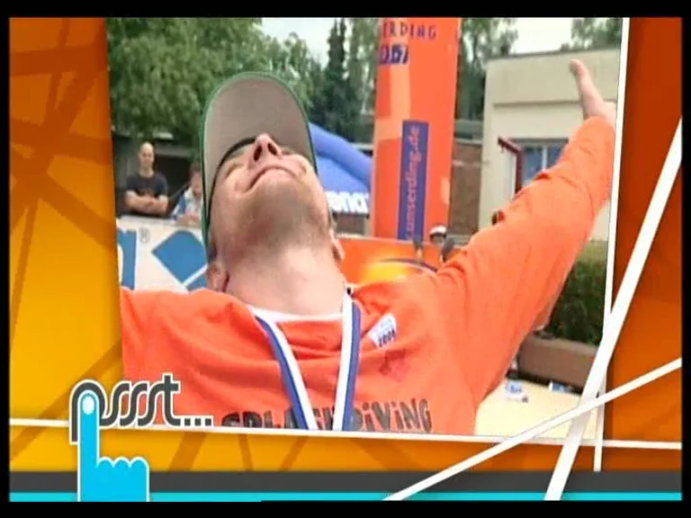 Christian “Elvis” Guth in competition footage shown during Pssst.