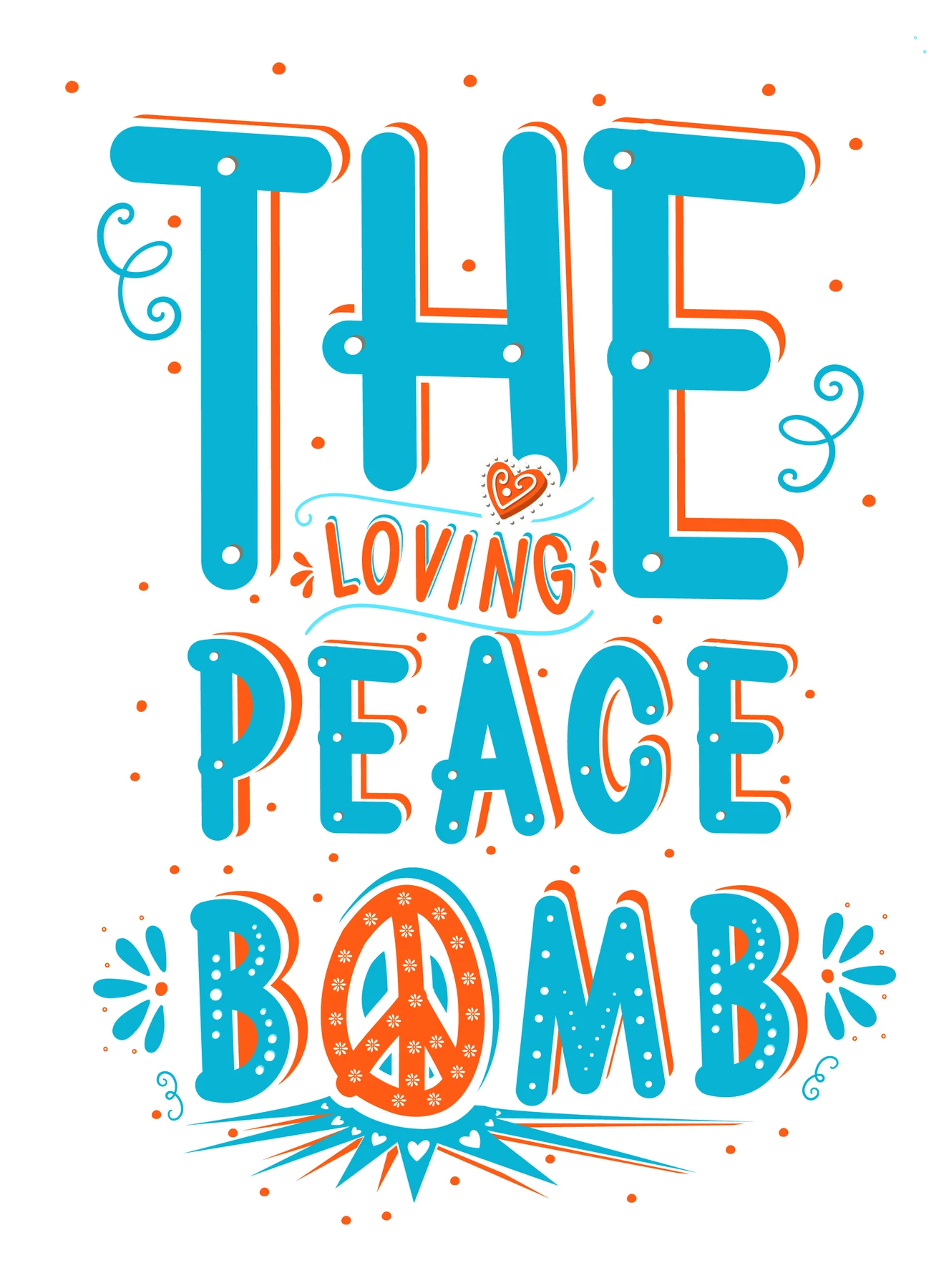 The Loving Peace Bomb. Logo artwork from the 2017 collection.
