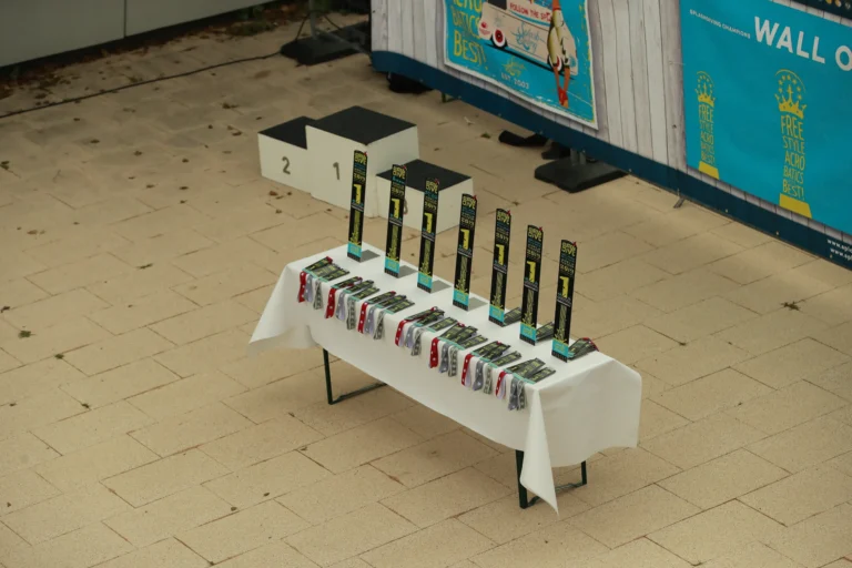 Trophies beside the pool · 28 July 2019